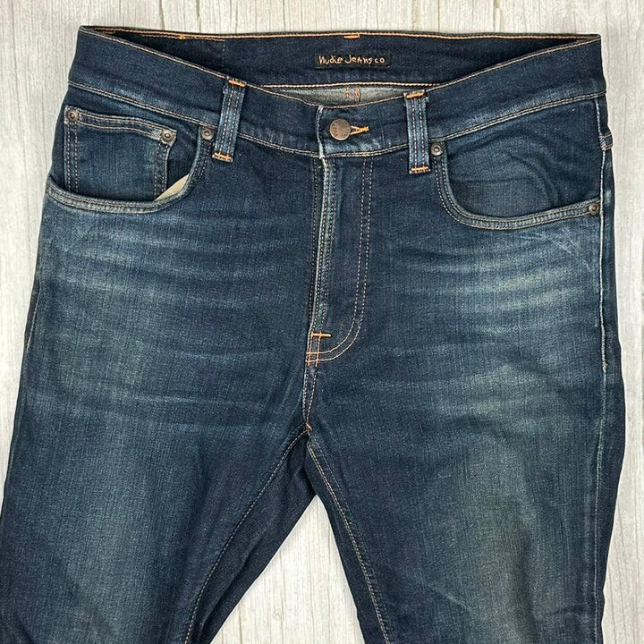 Nudie 'Lean Dean' Endorsed Indigo Organic Cotton Jeans- Size 32/32