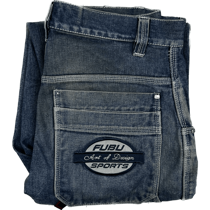 Fubu Mens Loose Baggy Fit Carpenter Jeans - Size 34 - Jean Pool