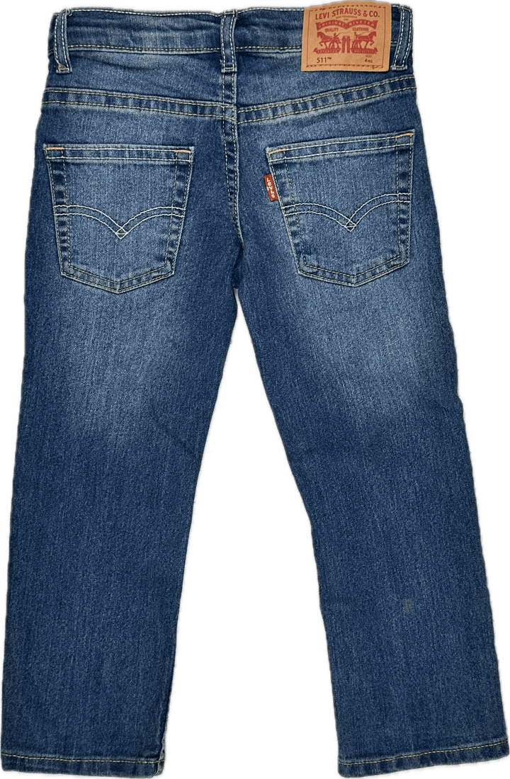 Levis 511 Slim Kids Straight Leg Jeans - Size 4 - Jean Pool