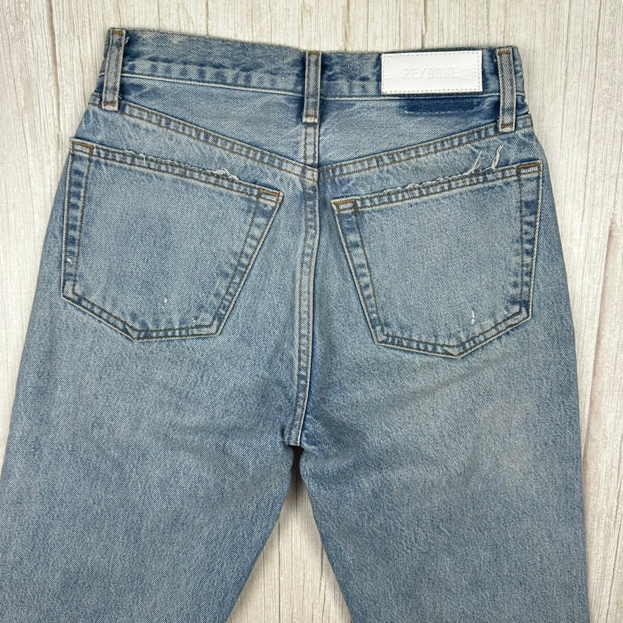 RE/DONE 70s Stovepipe Blue Straight Jeans -Size 24