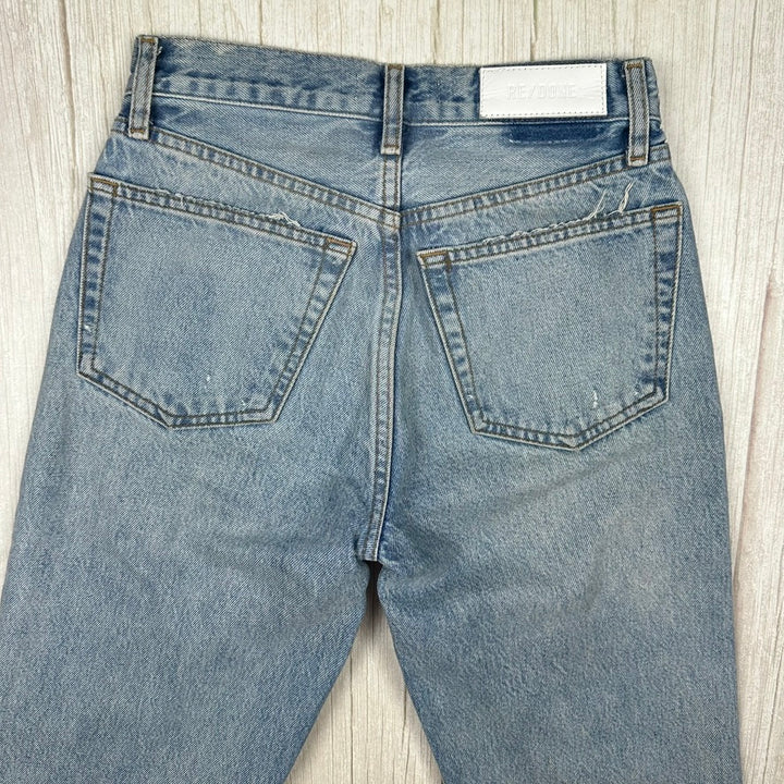 RE/DONE 70s Stovepipe Blue Straight Jeans -Size 24