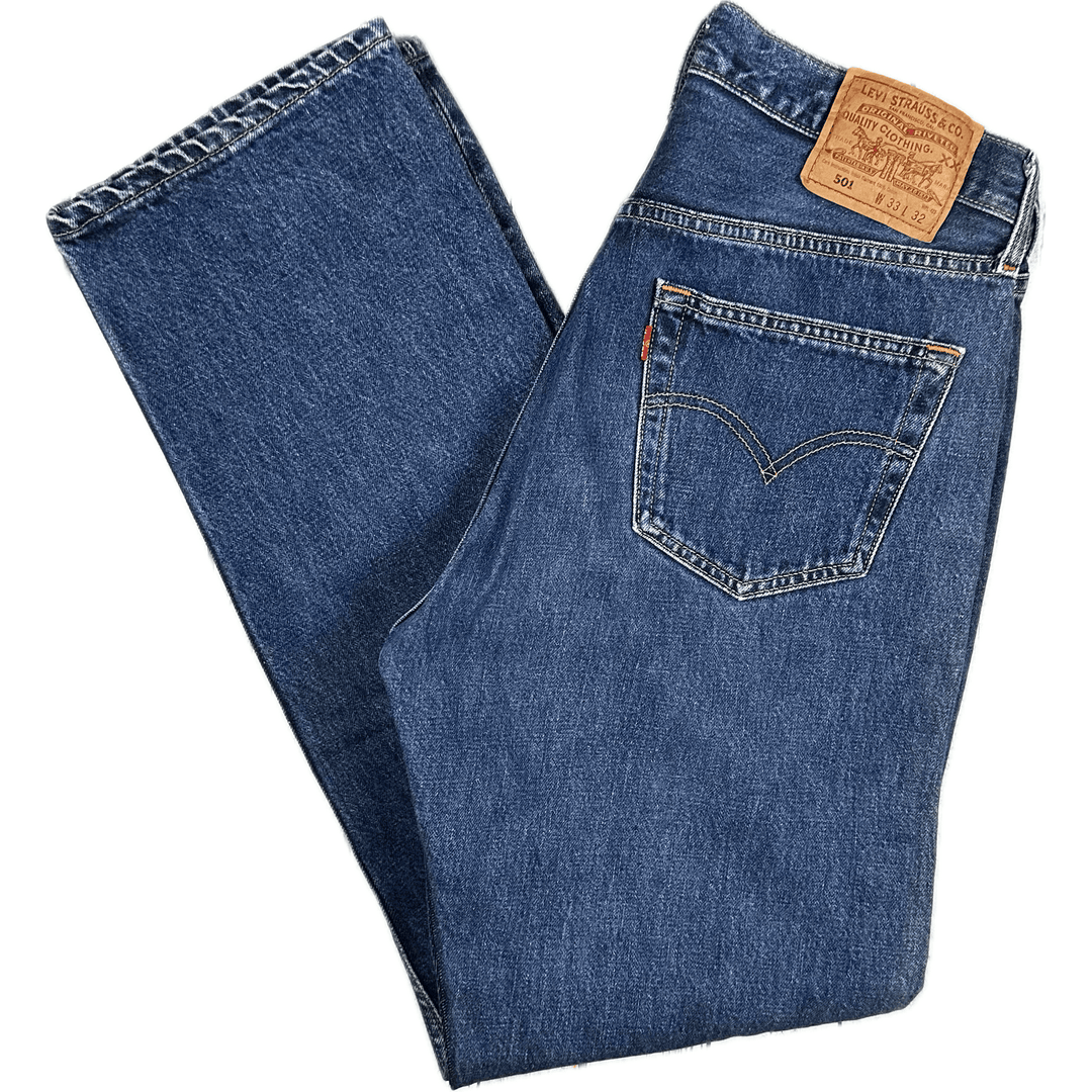 Levis Vintage 90 s 501 Womens Button Fly Jeans Size 33 32 Jean Pool
