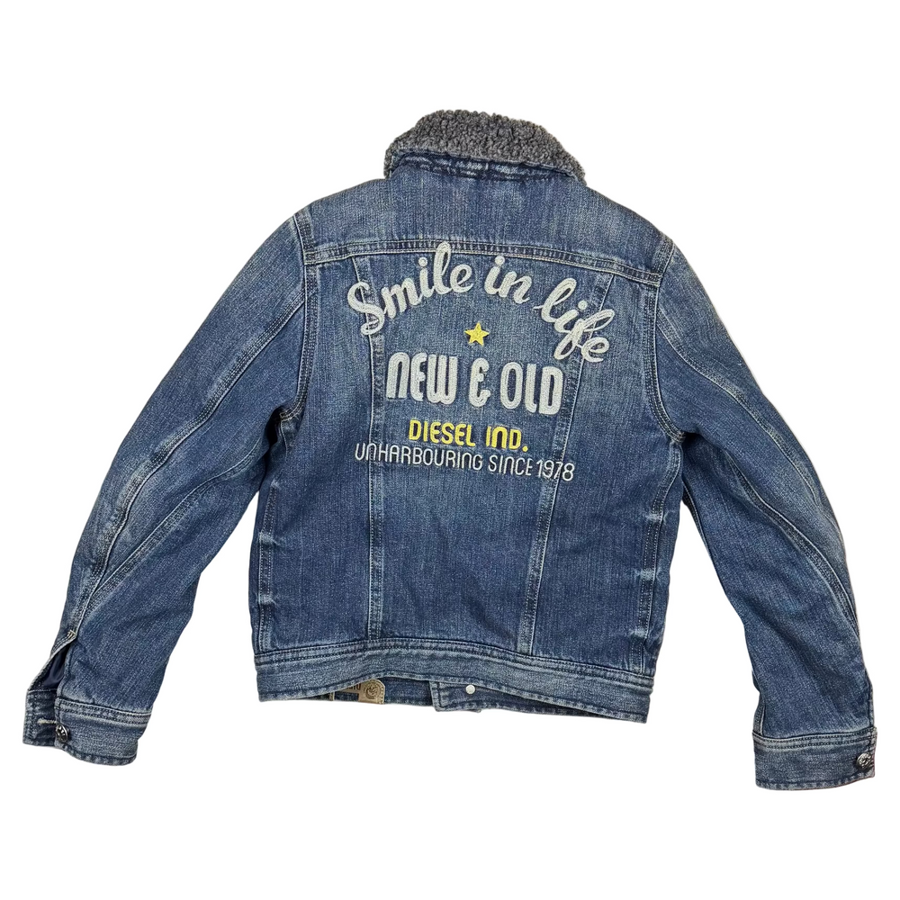 Kids Diesel Denim Jacked. Padded Loning with Embroidered Logo Back