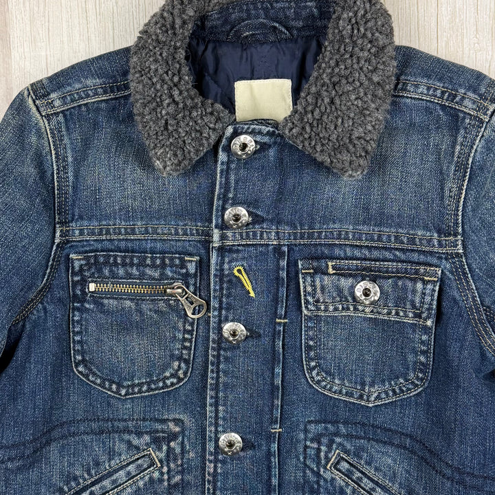 Diesel Kids Embroidered Logo Back Denim Jacket  - Size 6-8Y
