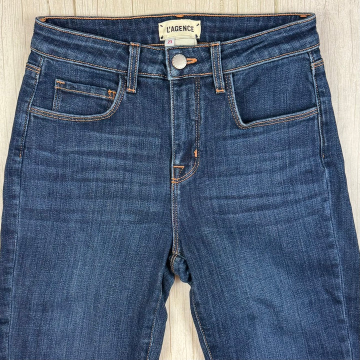 L'Agence  'Margot' High Rise Skinny Blue Ankle Jeans- Size 23
