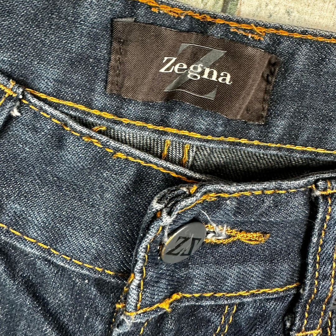 Zegna Sport Mens Denim Logo Pocket Jeans -Size 32 - Jean Pool