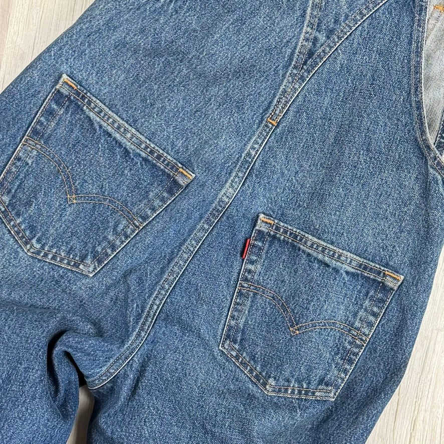 NEW- Levis Denim Bib &amp; Brace Overalls - Size XS