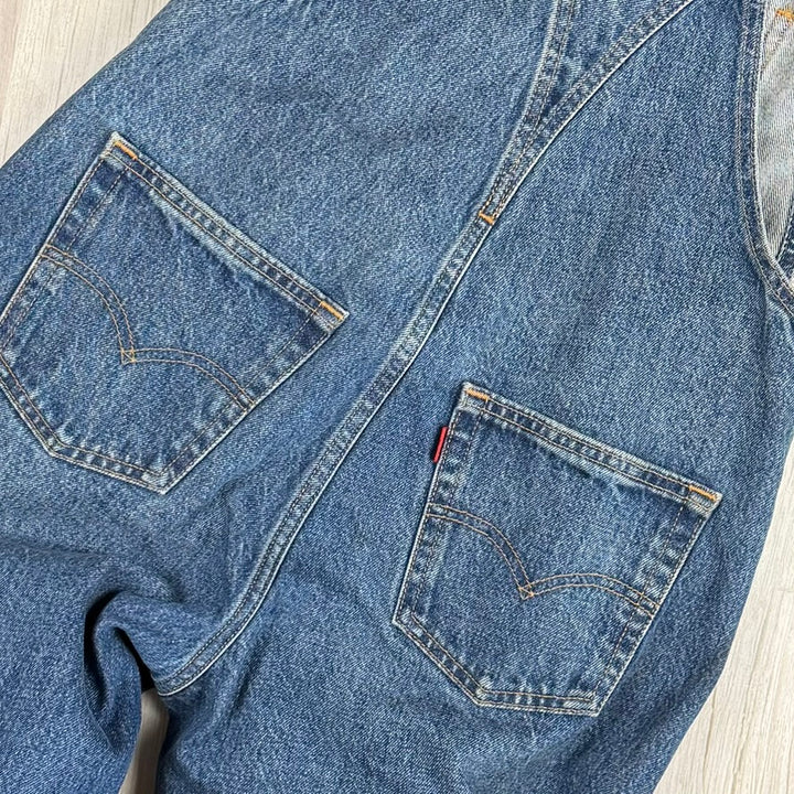 NEW- Levis Denim Bib &amp; Brace Overalls - Size XS