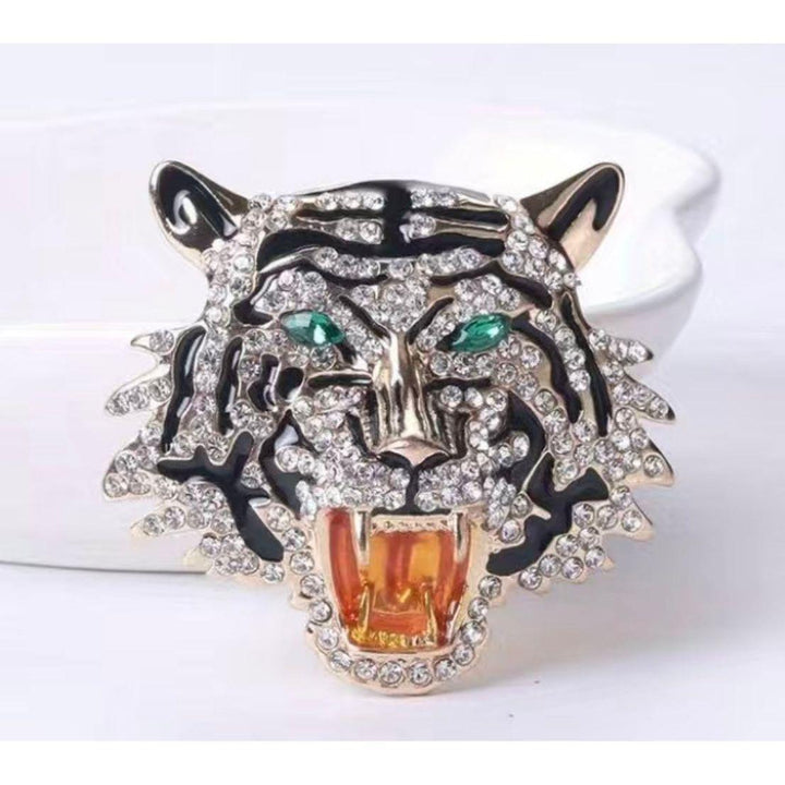 Large Tiger Head Brooch - Jean Pool