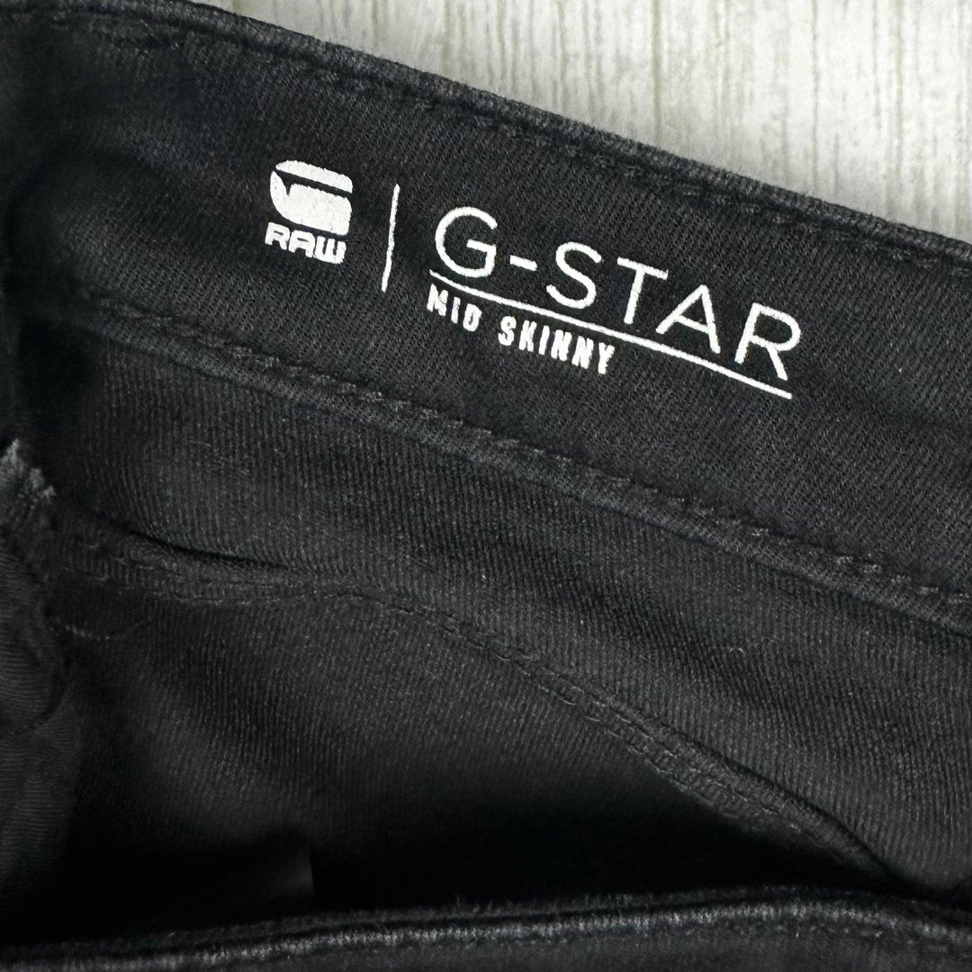 G Star Womens Air Defence 'Mid Skinny' Black Jeans -Size 26/34