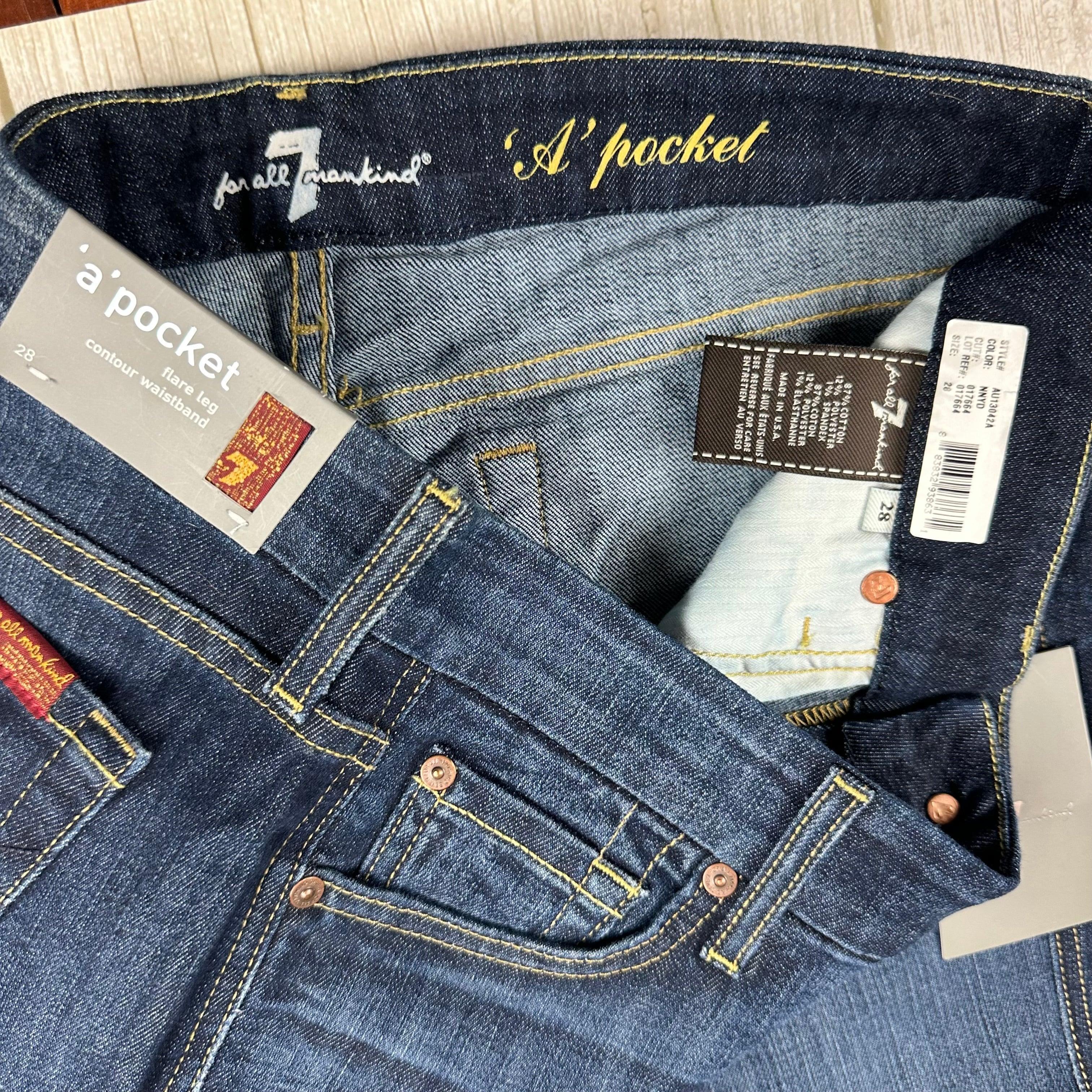 7 for all mankind a pocket jeans size 2024 28