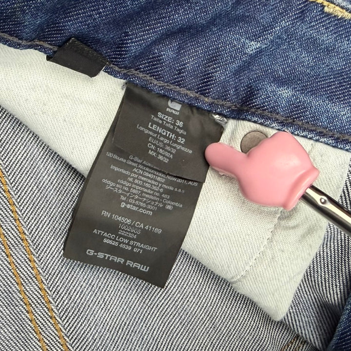 G Star RAW 3301 'Attacc Low Straight' Jeans -Size 36/32