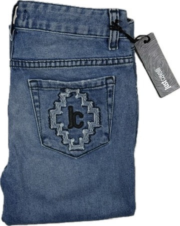 NWT- Just Cavalli Italy Ladies Logo Pocket Jeans - Size 26"