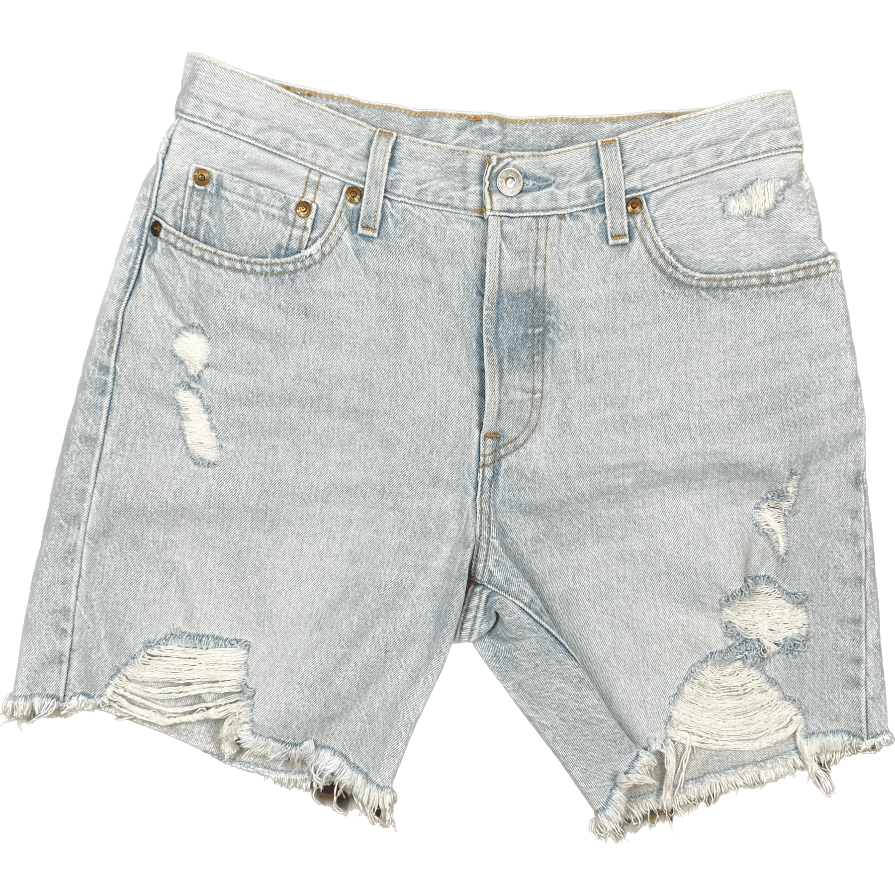 Levi's frayed denim shorts sales