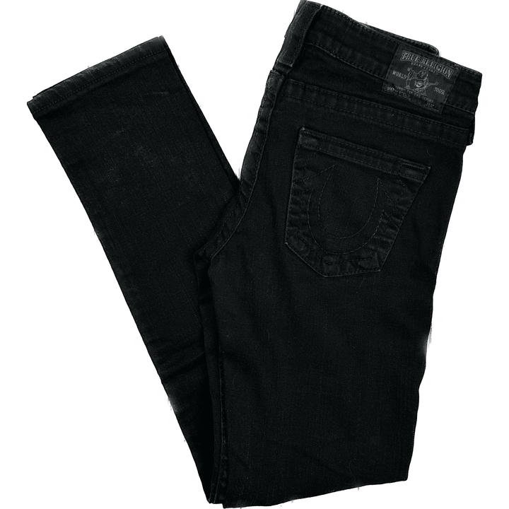 True Religion 'Stella' Black Skinny Jeans- Size 27 - Jean Pool