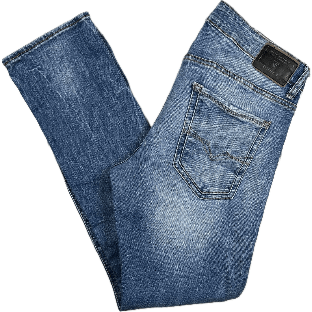 Guess Mens 'Super Skinny' Distressed Jeans - Size 34 - Jean Pool