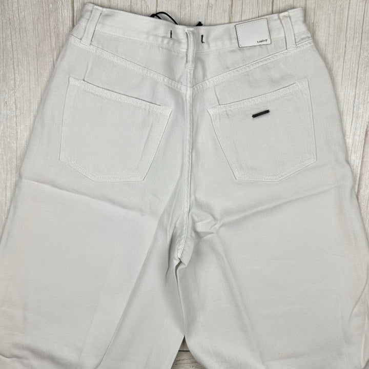 NWT- Made in Tomboy 'Margherita' High Rise Wide Leg Stripe Side Jeans - Size 28