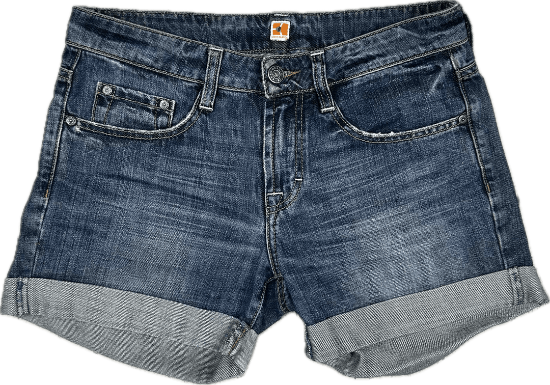 Hugo Boss Cuffed Denim Ladies Shorts- Size 28 - Jean Pool