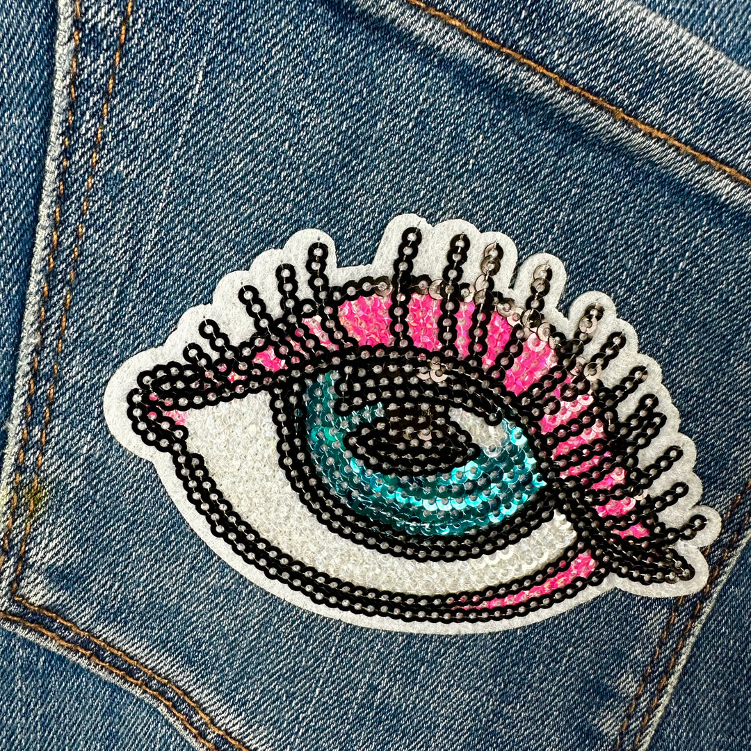 Reworked Jag 'Joey' Mid Rise- Embroidered Patches - Size 29