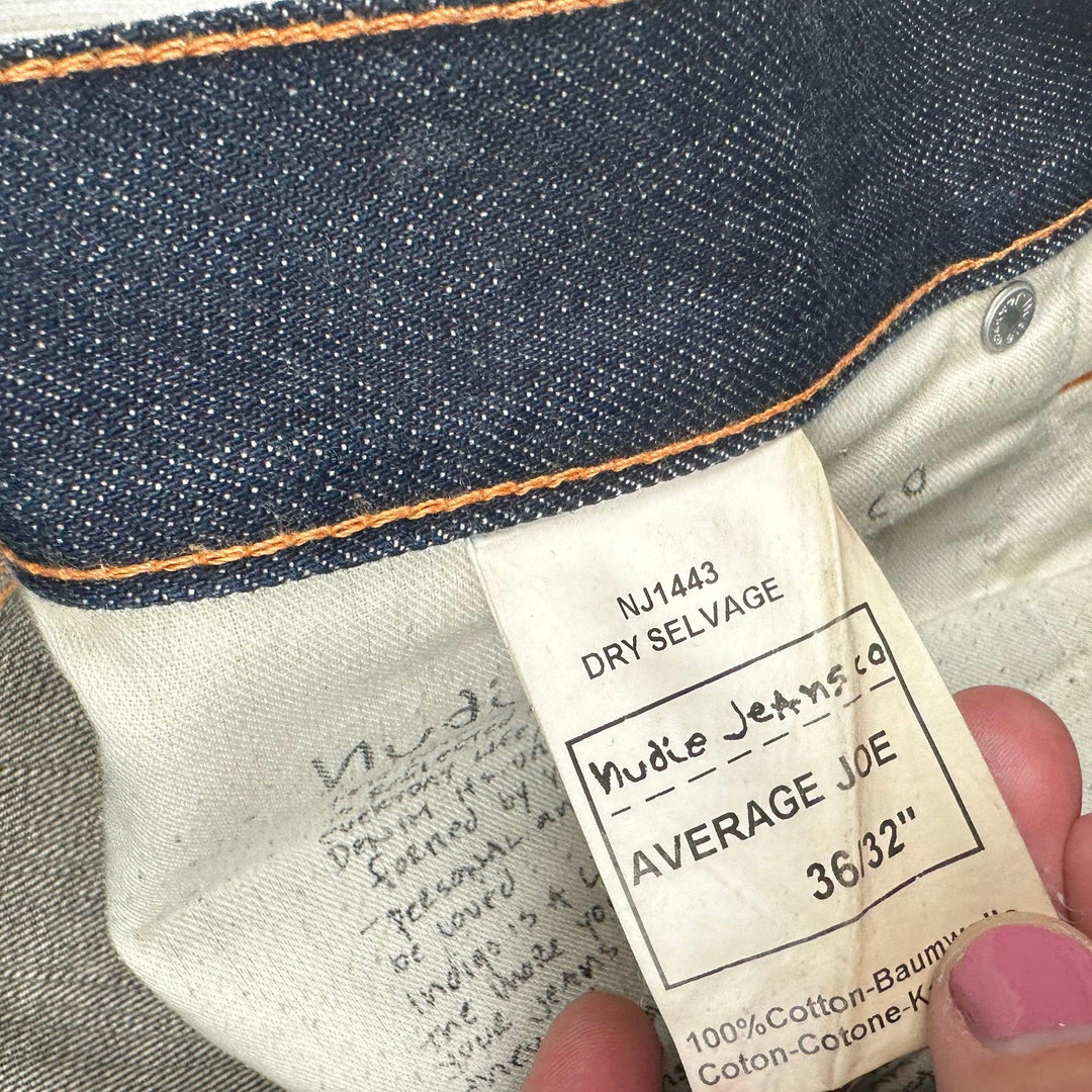 Nudie Jeans Co. 'Average Joe' Dry Selvage Jeans - Size 36/32 - Jean Pool