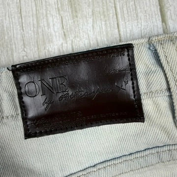One Teaspoon Exposed Button Fly  Bandits Rolled Cuff Shorts  - Size 29"