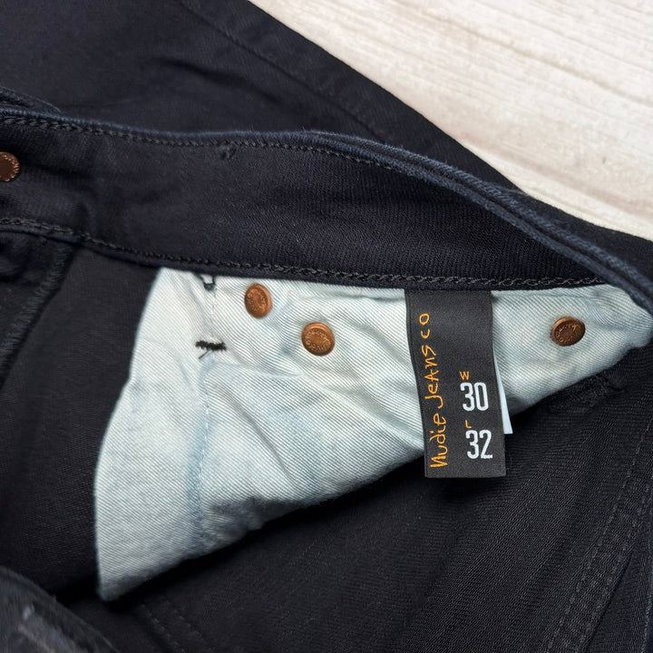 Nudie 'Skinny Lin' Black Black Wash Denim Jeans- Size 30/32