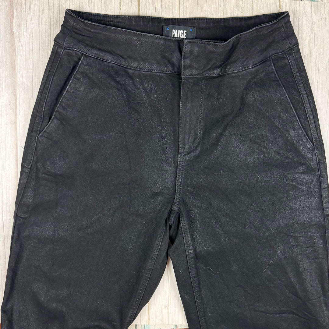 Paige Denim 'Nellie' Black Coated Wide Leg - Size 31