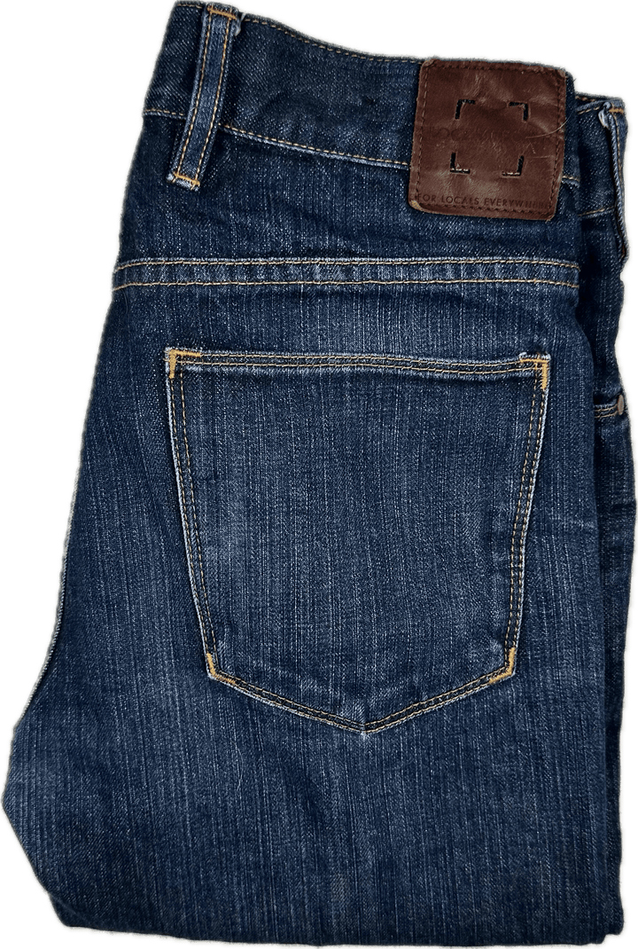 Local People Japanese  Denim Slim Straight Jeans - Size 31/34