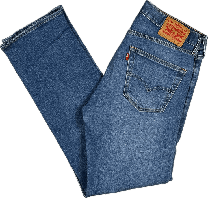 Levis 501 Mens Classic Button Fly Stretch Jeans -Size 32R