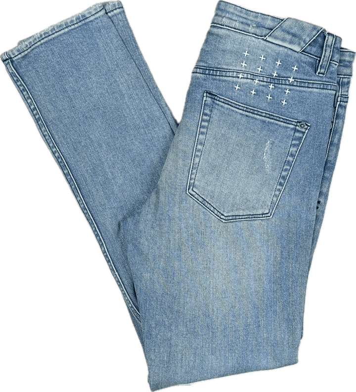 Ksubi Mens 'Chitch' Fixed Up Blue Straight Leg Denim Jeans - Size 31 - Jean Pool