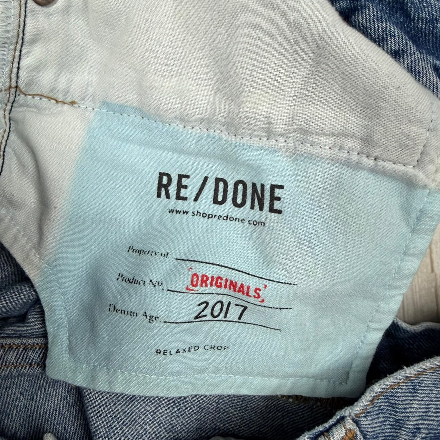 RE/DONE Relaxed Crop Denim Jeans -Size 24