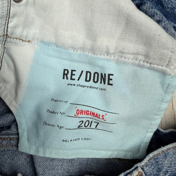 RE/DONE Relaxed Crop Denim Jeans -Size 24