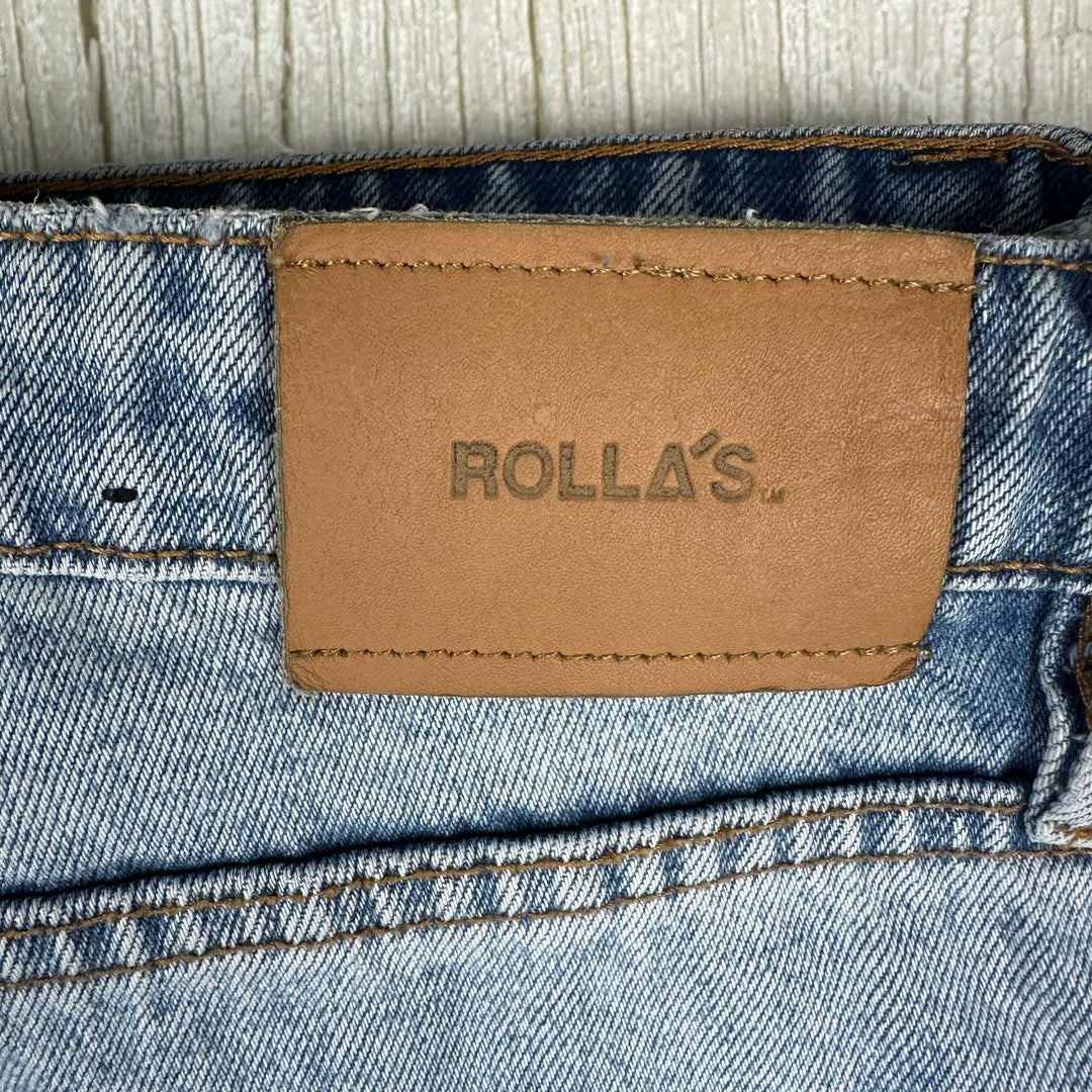 ROLLAS Mens 'Lazy Boy' Loose Fit Crop Jeans - Size 32" - Jean Pool