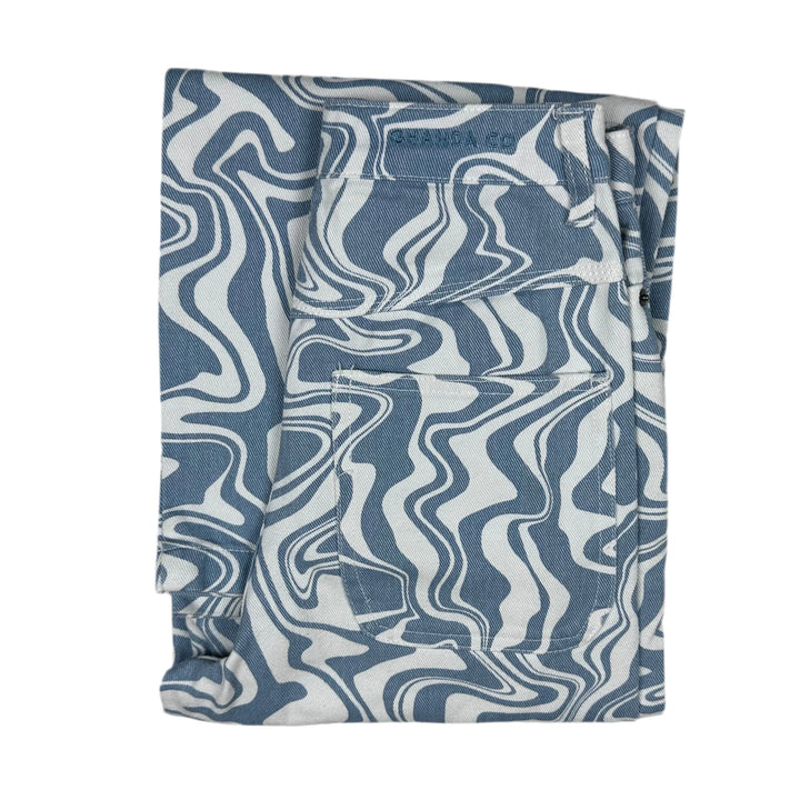 Ghanda 'Berlin' High Rise Wide Leg Printed Jeans - Size 6