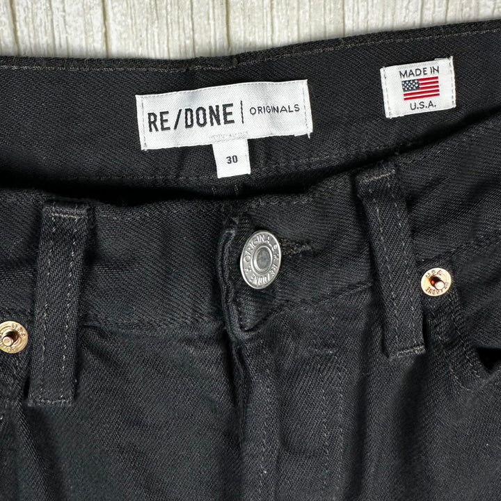 RE/DONE High Rise Ankle Black Jeans -Size 30 - Jean Pool