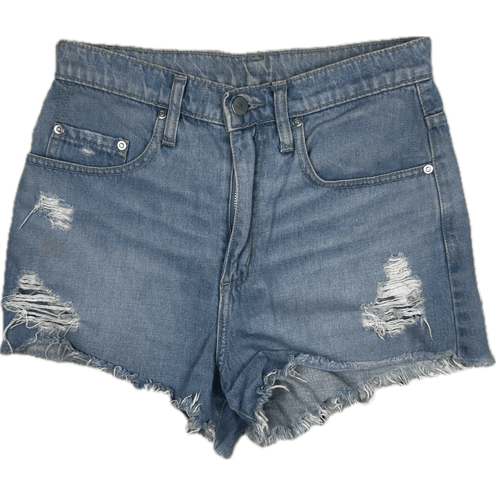 Nobody Distressed 'High Boy' Denim Shorts - Size 24 - Jean Pool