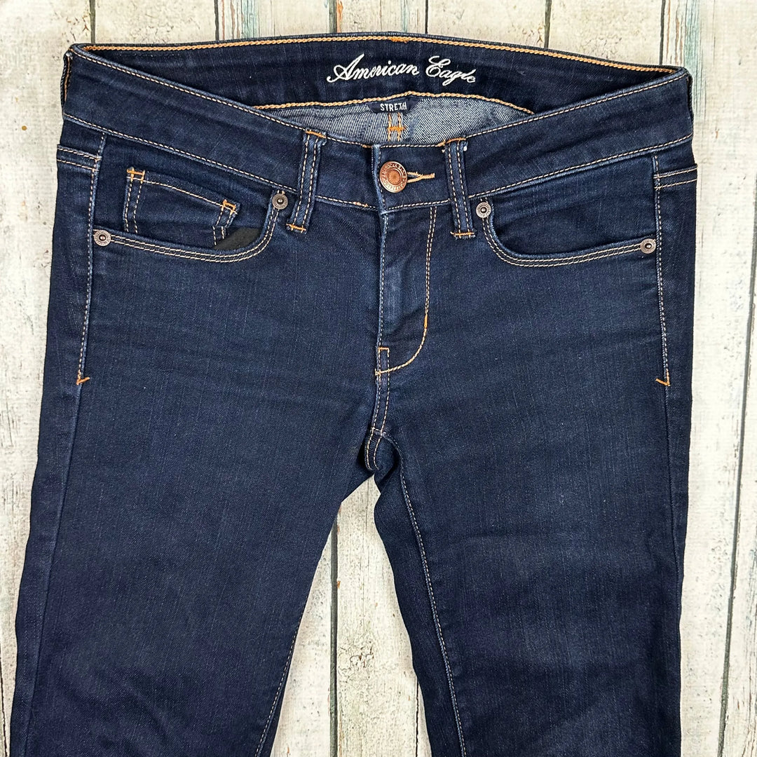 American Eagle Dark Low Rise 'Skinny' Jeans- Size 10 - Jean Pool