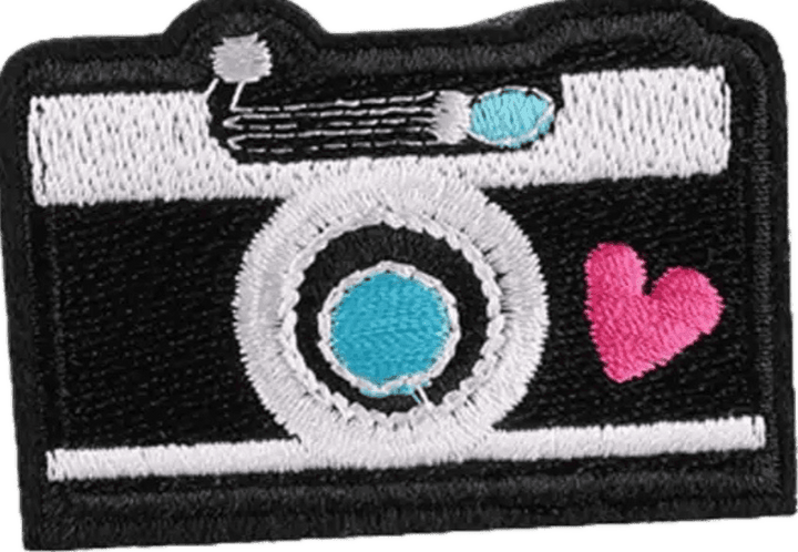 Camera Love- Embroidered Cloth Patch - Jean Pool