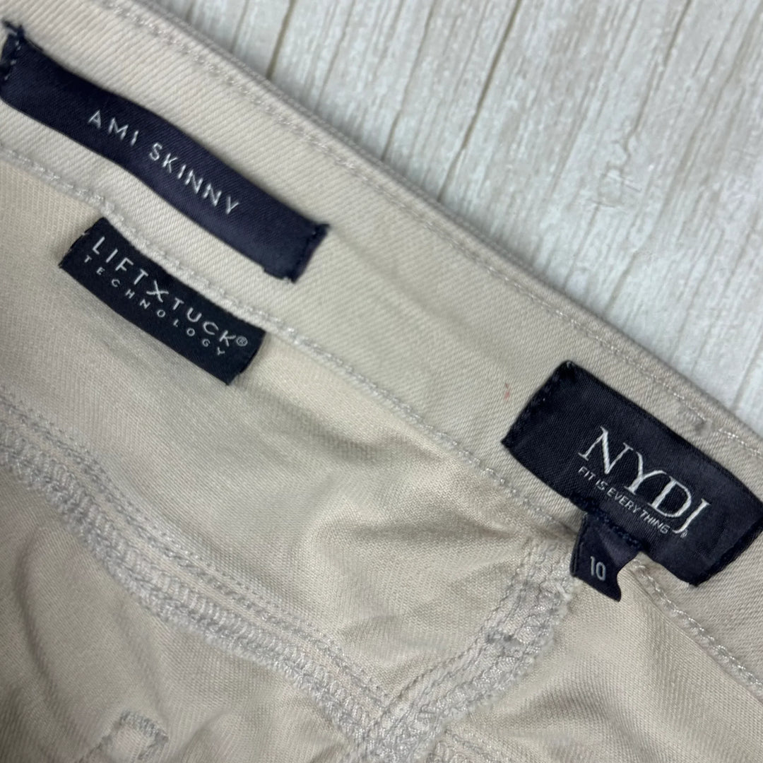NYDJ 'Ami Skinny' Ivory Stretch Jeans  -Size 10 US or 14 AU