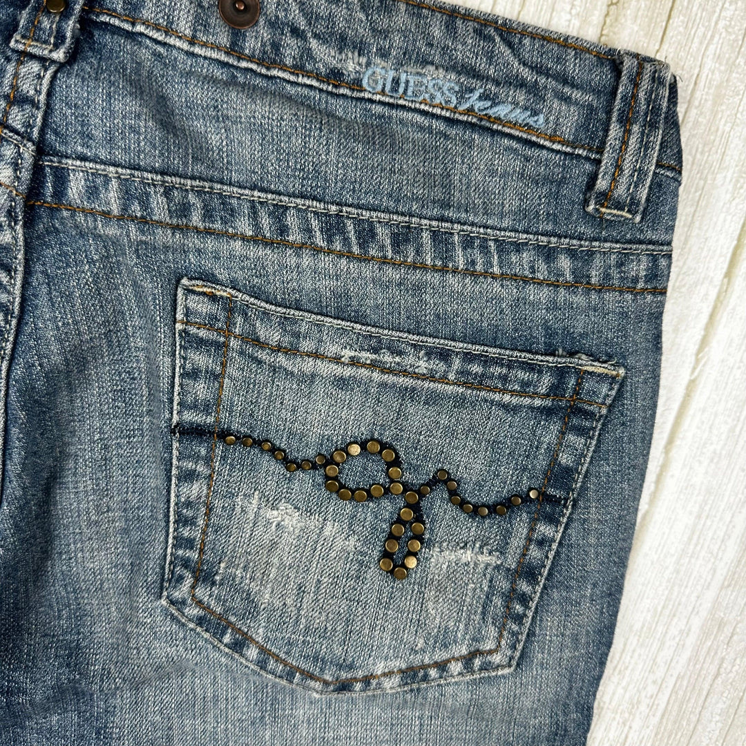 Guess Low Rise Studded Denim shorts - Size 26