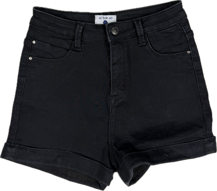 Alexa Chung AC for AG Ladies Black High Cuffed Shorts  - Size 29