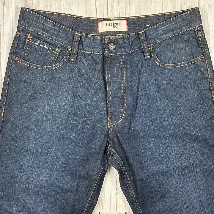 Firetrap Black Seal 'Hooper Comfort' Mens Relaxed Jeans - Size 36