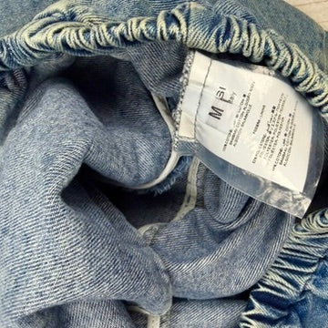 NEW - Alysi Italian Oversized Denim Bomber Jacket - Size M
