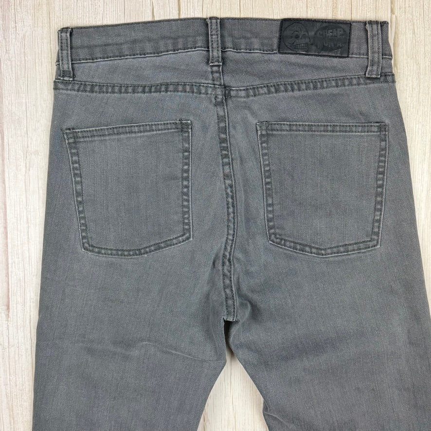 Cheap Monday 'Second Skin Upper Grey' Skinny Jeans - Size 30/32