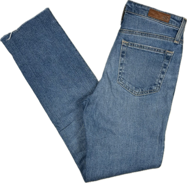 AG Adriano Goldschmied 'The Isabelle' High Rise Straight Crop Jeans- Size 24R