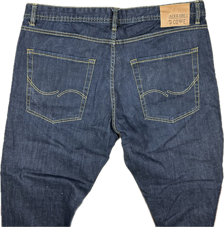 CORE by Jack & Jones 'Zero Hour' Slim Straight Denim Jeans -Size 36/32