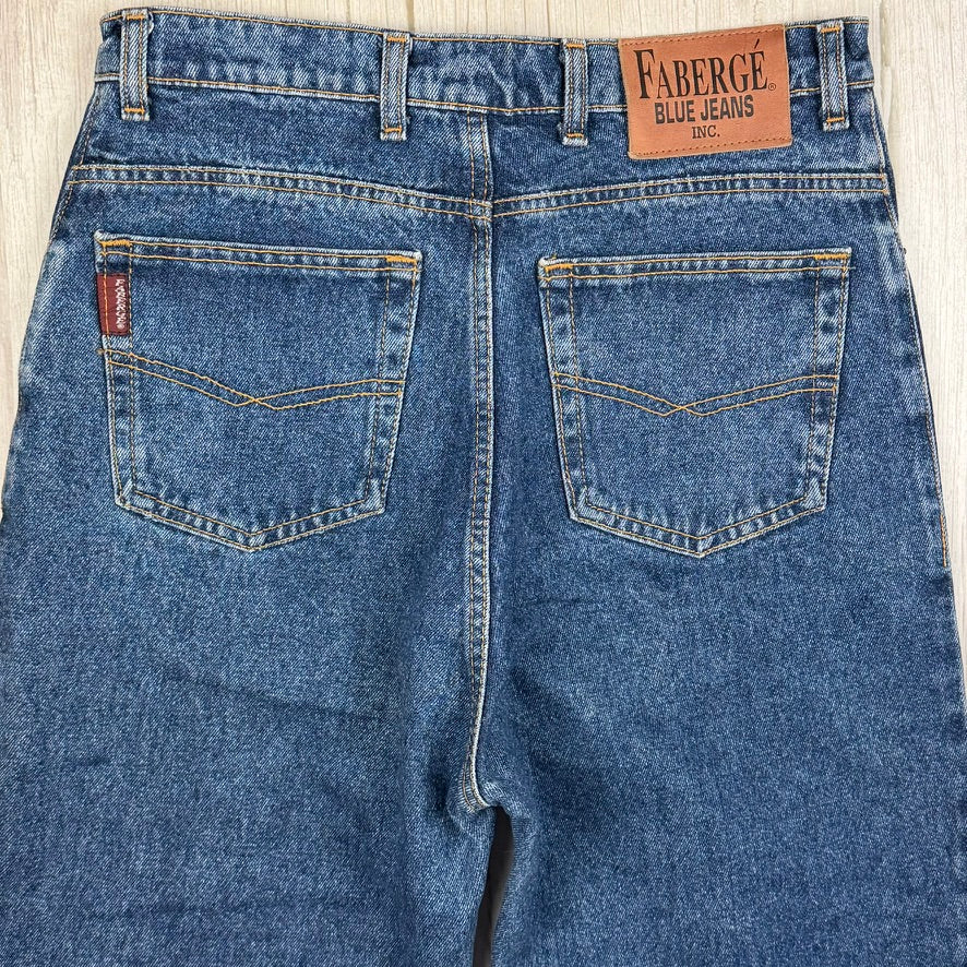 Fabergé Vintage 1980's Aussie Made  High Waist Baggies Jeans- Suit Size 8/10