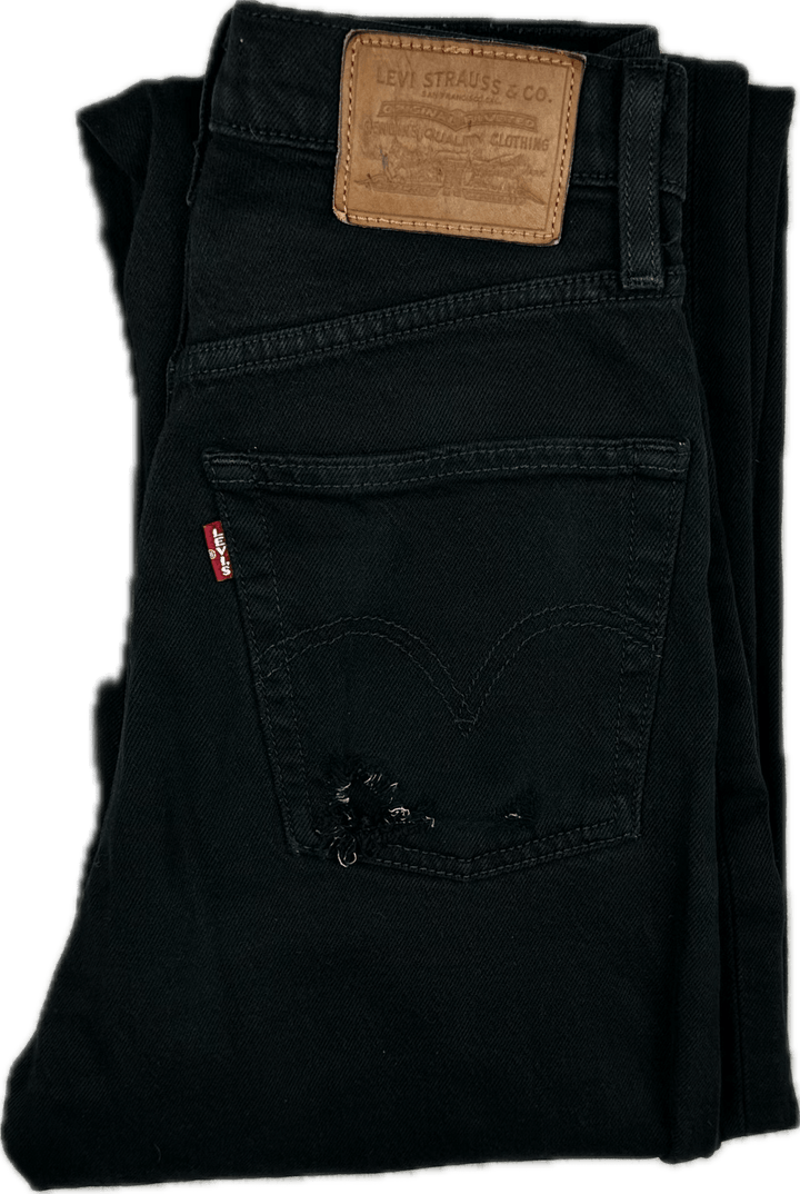 Levis Ladies Black ‘Ribcage Straight Ankle’ Jeans  - Size 24