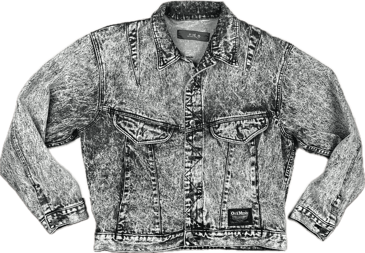 Vintage 80s Mens Acid Wash Denim Jacket by Oke- Size L