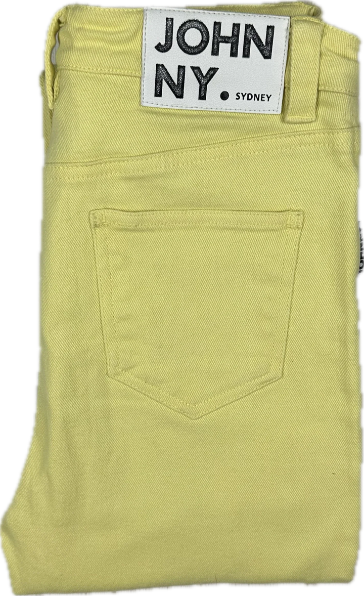 Johnny Jeans Yellow Slim Straight Jeans  - Size 27